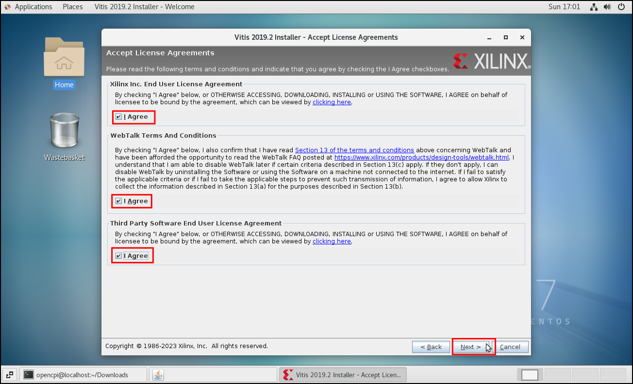 Xilinx Accept License