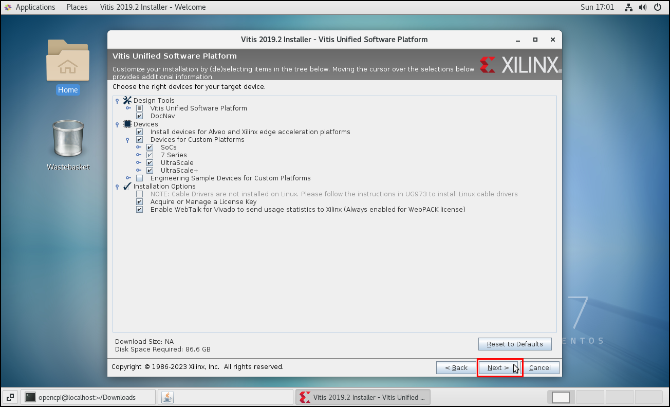 Xilinx Install Customize